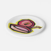 gietijzeren rooster Retro Koken Art Papieren Bordje (Gekanteld)