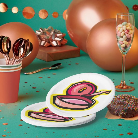 gietijzeren rooster Retro Koken Art Papieren Bordje