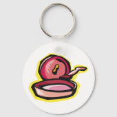 gietijzeren rooster Retro Koken Art Sleutelhanger (Achterkant)