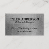 Gietijzeren Skillet eten op tafel | Monogram Visitekaartje (Achterkant)