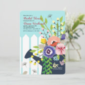 Gietkan Bloesemtjes Uitnodiging (Staand voorkant)