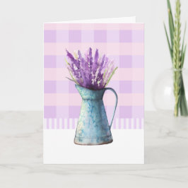 Gietkan met lavendel kaart