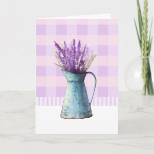 Gietkan met lavendel kaart