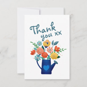 Gietkan Vol Bloemen Modern Dank Je Bedankkaart