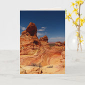 Gietroodrokken, blanco Wenskaart Kaart (Gele Bloem)