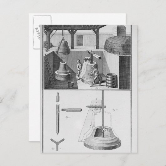 Gietsnaren, illustratie van "Encyclopedie" Briefkaart (Voorkant / Achterkant)