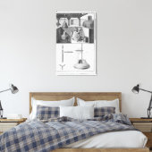 Gietsnaren, illustratie van "Encyclopedie" Canvas Afdruk (Insitu (Slaapkamer))