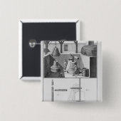 Gietsnaren, illustratie van "Encyclopedie" Vierkante Button 5,1 Cm (Voorkant /achterkant)