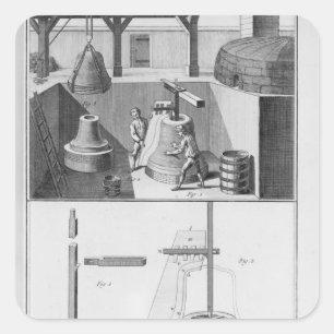Gietsnaren, illustratie van "Encyclopedie" Vierkante Sticker