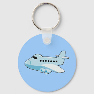 gif_airplane_002 het BLAUWE Vliegtuig van de Sleutelhanger