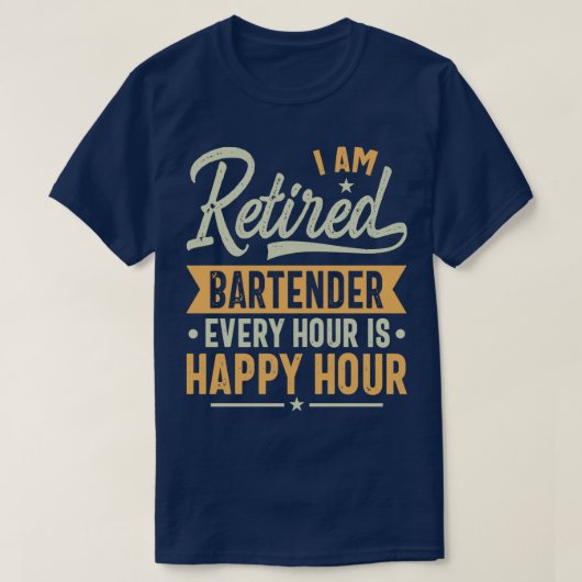 GIF in ruste gepensioneerde Bartender Gift Ideeën  T-shirt (Design voorkant)