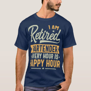 GIF in ruste gepensioneerde Bartender Gift Ideeën  T-shirt