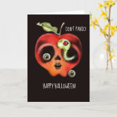 Gifappel Halloween Kaart (Gele Bloem)