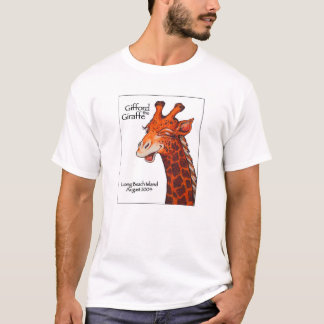Gifford de Giraffe met witte achtergrond T-shirt