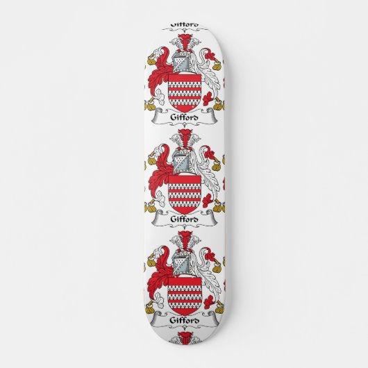 Gifford Family Crest Persoonlijk Skateboard (Voorkant)