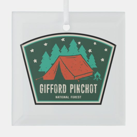 Gifford Pinchot National Forest Camping Glas Ornament (Voorkant)