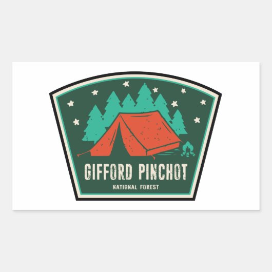 Gifford Pinchot National Forest Camping Rechthoekige Sticker (Voorkant)
