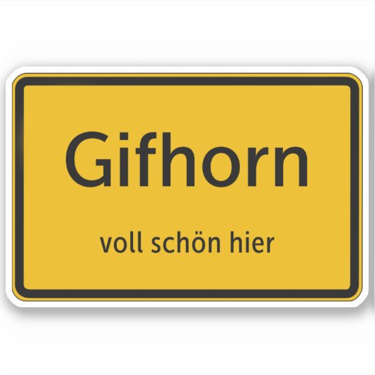 Gifhorn Aufkleber Sticker Autoaufkleber (Voorkant)