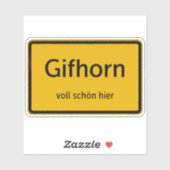 Gifhorn Aufkleber Sticker Autoaufkleber (Vel)
