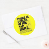 gifkraanwater ronde sticker (Envelop)