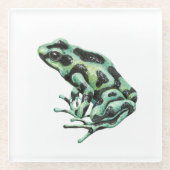 Gifpijlkikker Glazen Onderzetter (Voorkant)