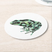 Gifpijlkikker Ronde Kartonnen Onderzetter (Gebogen)