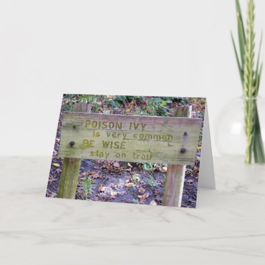 Gifsumak - Spatie binnen Wenskaart Kaart (Voorkant)