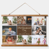 Gift 8 Foto Beste Grootouders Ooit Hangend Wandkleed (Voorkant)