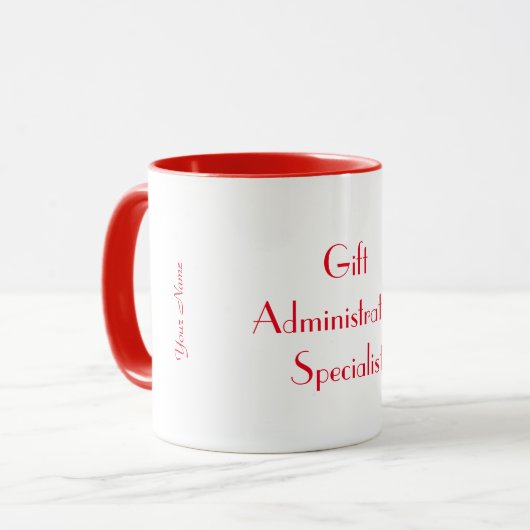 "Gift Administration Specialist" Mok (Voorkant links)