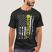 Gift American Flag Softball Team T-shirt (Voorkant)