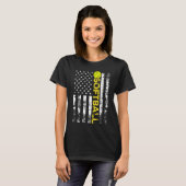 Gift American Flag Softball Team T-shirt (Voorkant volledig)