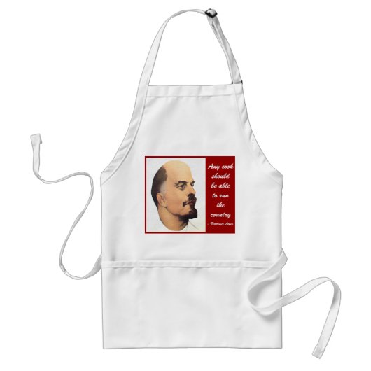 Gift Apron Lenin Cooks Rule Standaard Schort (Voorkant)
