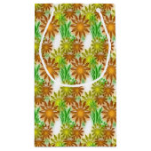 Gift Bag - 3D Neon Flowers Klein Cadeauzakje (Achterkant)