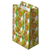 Gift Bag - 3D Neon Flowers Klein Cadeauzakje (Voorkant Gekanteld)