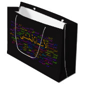 Gift Bag - 99 Names of Allah (Arabisch) Groot Cadeauzakje (Voorkant Gekanteld)