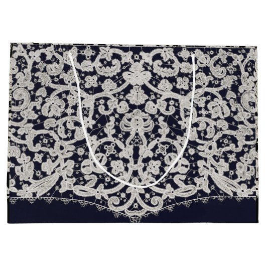 Gift Bag ANTIEK LACE PATTERN Groot Cadeauzakje (Achterkant)