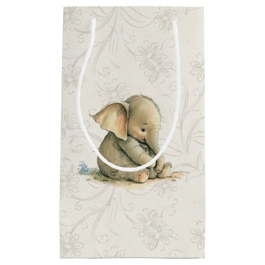 Gift Bag - Baby Elephant Klein Cadeauzakje (Voorkant)