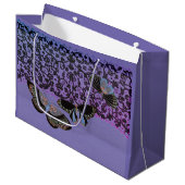GIFT BAG BLACK ANTIEK LACE CHINESE BUTTERFLIES GROOT CADEAUZAKJE (Voorkant Gekanteld)