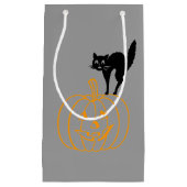 Gift Bag - Black Cat en Pumpkin Klein Cadeauzakje (Voorkant)