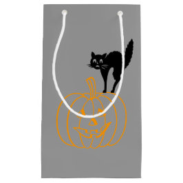 Gift Bag - Black Cat en Pumpkin Klein Cadeauzakje