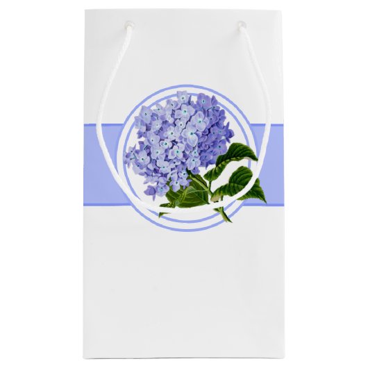 Gift Bag-Blue Hydrangea Klein Cadeauzakje (Achterkant)