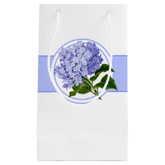 Gift Bag-Blue Hydrangea Klein Cadeauzakje (Voorkant)