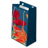 GIFT BAG BLUE JAPANESE AFDRUKKING KLEIN CADEAUZAKJE (Achterkant Gekanteld)