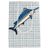 Gift Bag - Blue Marlin op Pset Medium Cadeauzakje (Achterkant)