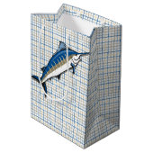 Gift Bag - Blue Marlin op Pset Medium Cadeauzakje (Achterkant Gekanteld)