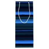Gift Bag-Blue Stripes Wijn Cadeautas (Achterkant)