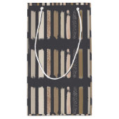 Gift Bag Brown Stripe Klein Cadeauzakje (Achterkant)