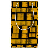 Gift Bag Burnt Geel Zwart Klein Cadeauzakje (Voorkant)
