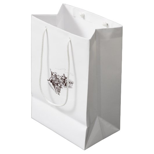 Gift Bag Christmas  Medium Cadeauzakje (Voorkant Gekanteld)