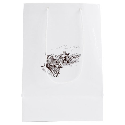 Gift Bag Christmas  Medium Cadeauzakje (Achterkant)